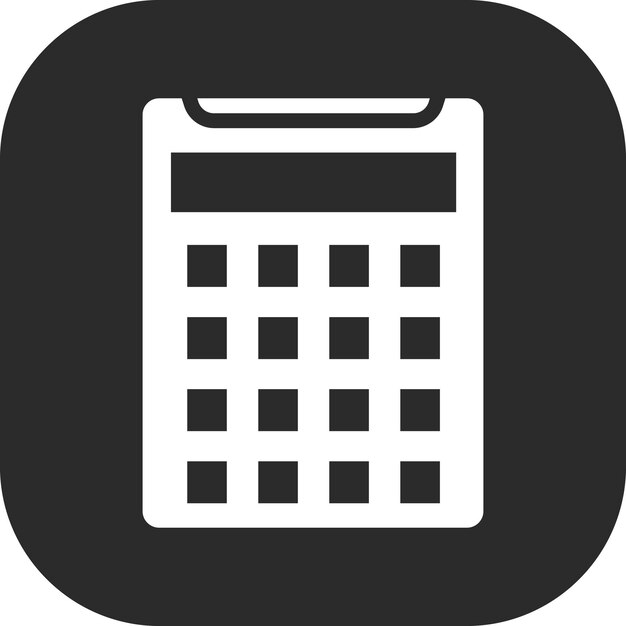 Ilustración del icono vectorial de la calculadora del conjunto de iconos de aprendizaje