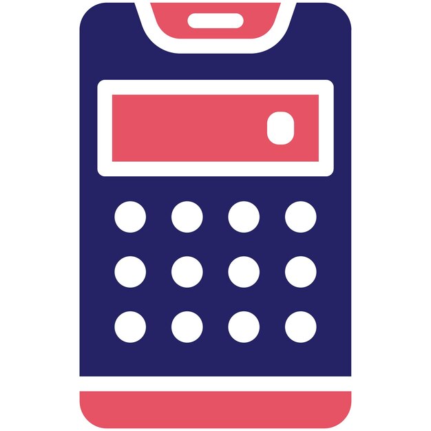 Ilustración del icono vectorial de la calculadora del conjunto de iconos de compras y comercio electrónico