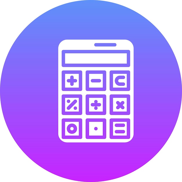 Ilustración del icono vectorial de la calculadora del conjunto de iconos de contabilidad
