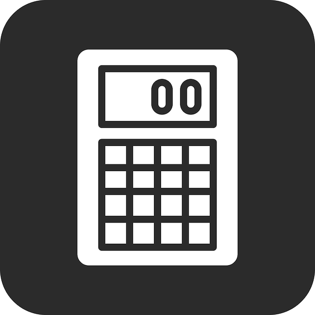 Ilustración del icono vectorial de la calculadora del conjunto de iconos de educación