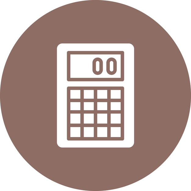 Ilustración del icono vectorial de la calculadora del conjunto de iconos de educación
