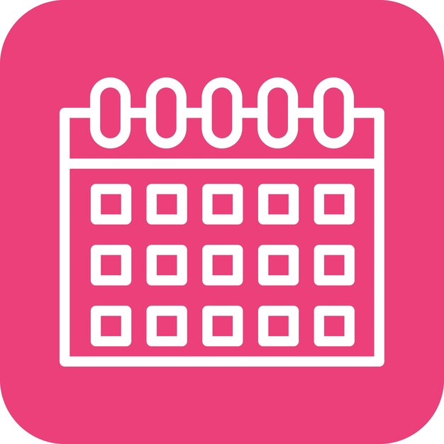 Ilustración del icono vectorial del calendario del conjunto de iconos de banca y finanzas