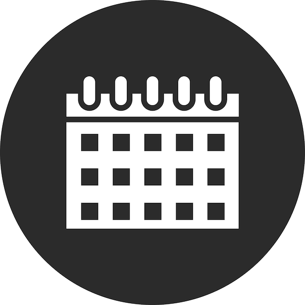 Ilustración del icono vectorial del calendario del conjunto de iconos de banca y finanzas