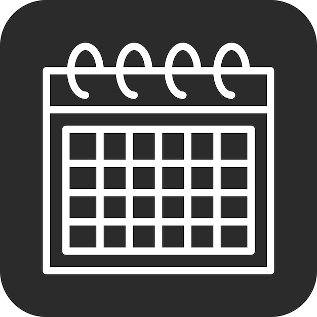 Ilustración del icono vectorial del calendario del conjunto de iconos de negocios