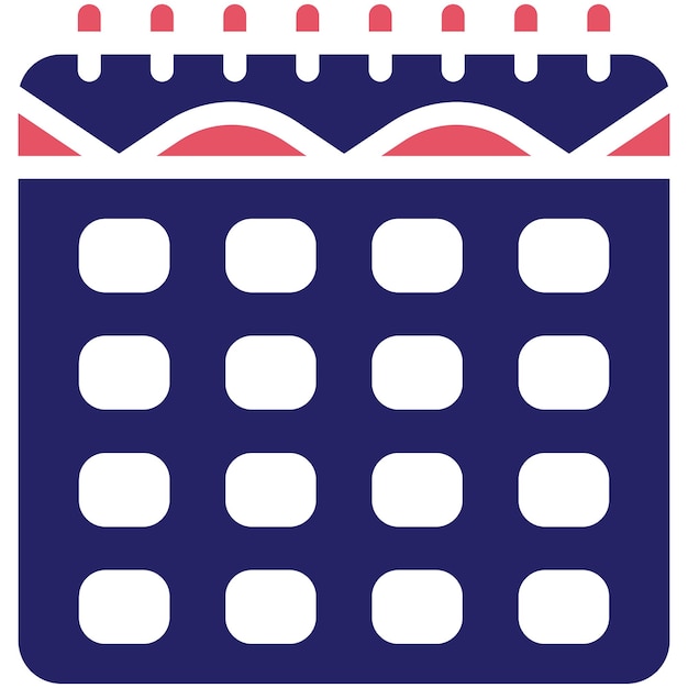 Ilustración del icono vectorial del calendario del conjunto de iconos de las Olimpiadas