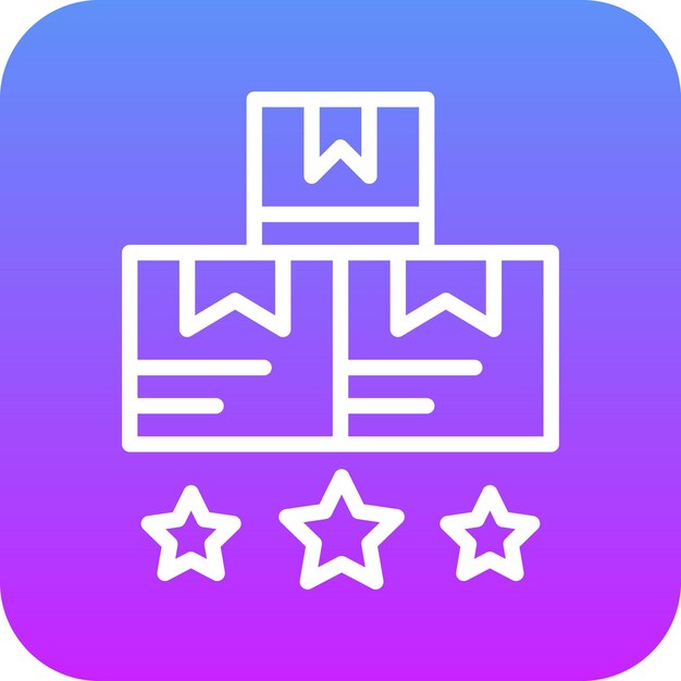 Ilustración del icono vectorial de calificación de productos del conjunto de iconos de comercio electrónico