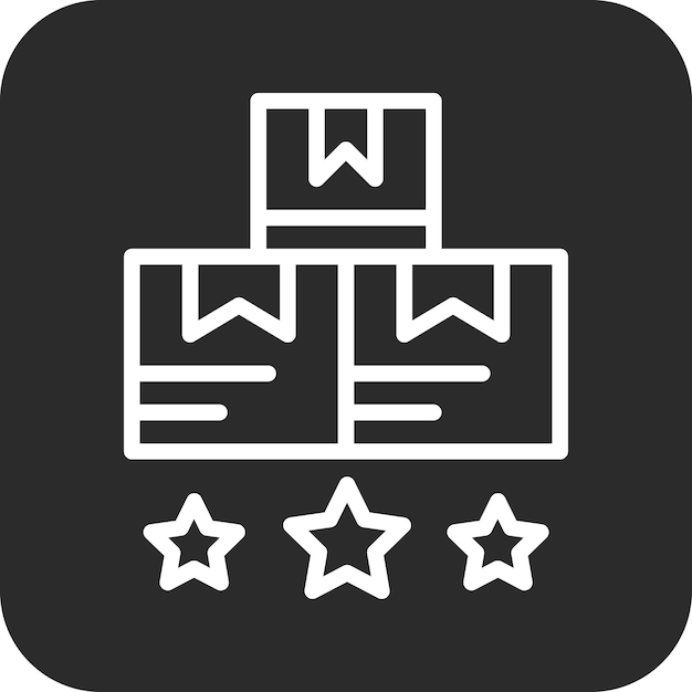 Ilustración del icono vectorial de calificación de productos del conjunto de iconos de comercio electrónico