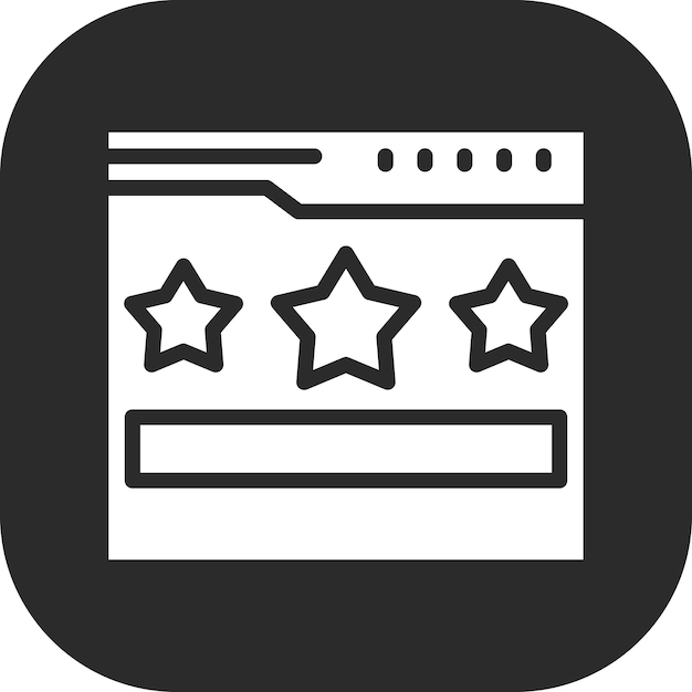 Ilustración del icono vectorial de calificación del sitio web del conjunto de iconos de marketing