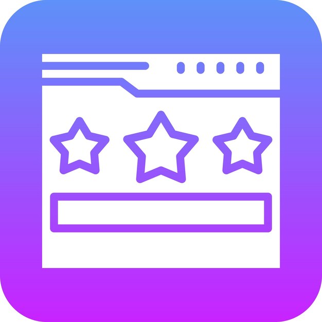 Ilustración del icono vectorial de calificación del sitio web del conjunto de iconos de marketing