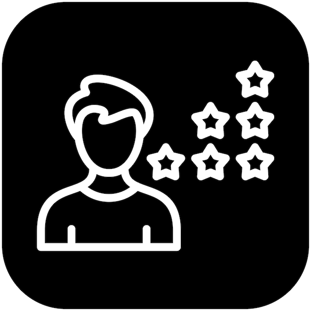 Ilustración del icono vectorial de las calificaciones de los empleados del conjunto de iconos de la economía empresarial