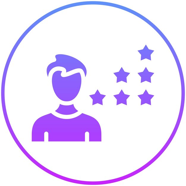 Ilustración del icono vectorial de las calificaciones de los empleados del conjunto de iconos de la economía empresarial