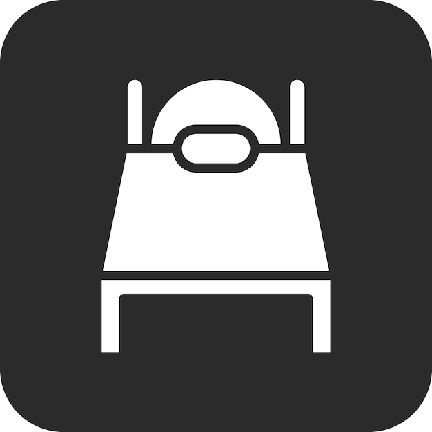 Ilustración del icono vectorial de la cama del conjunto de iconos de limpieza de la casa
