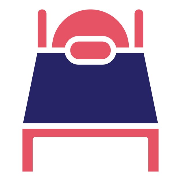 Ilustración del icono vectorial de la cama del conjunto de iconos de limpieza de la casa