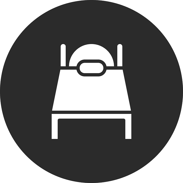 Ilustración del icono vectorial de la cama del conjunto de iconos de limpieza de la casa