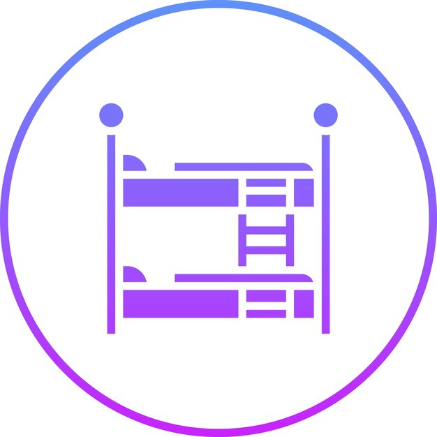 Ilustración del icono vectorial de la cama cuna del conjunto de iconos interiores