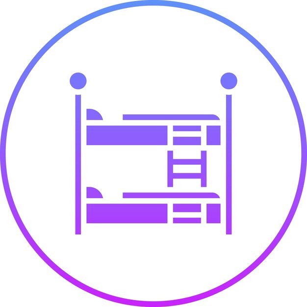 Vector ilustración del icono vectorial de la cama cuna del conjunto de iconos interiores