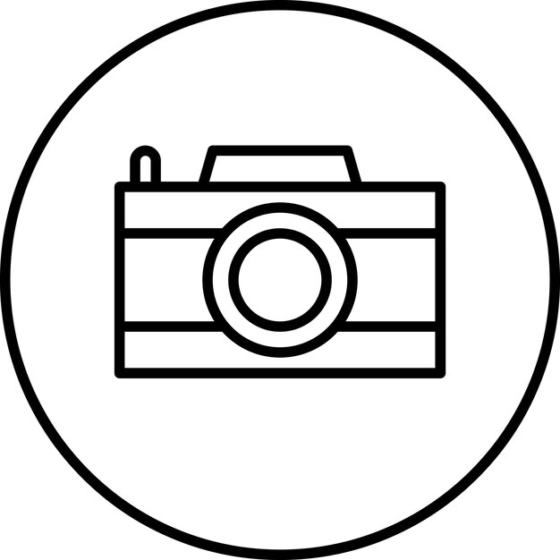Ilustración del icono vectorial de la cámara de bodas del conjunto de iconos de bodas