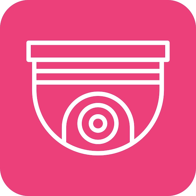 Ilustración del icono vectorial de la cámara CCTV del conjunto de iconos de la ciudad inteligente