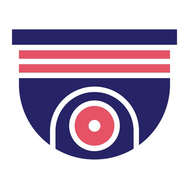 Ilustración del icono vectorial de la cámara CCTV del conjunto de iconos de la ciudad inteligente