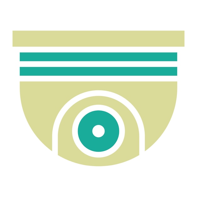 Ilustración del icono vectorial de la cámara CCTV del conjunto de iconos de la ciudad inteligente