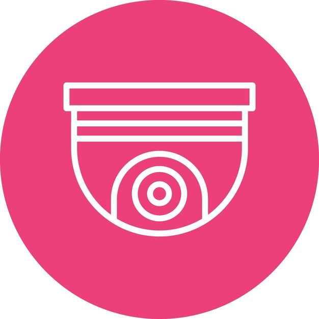 Ilustración del icono vectorial de la cámara CCTV del conjunto de iconos de la ciudad inteligente