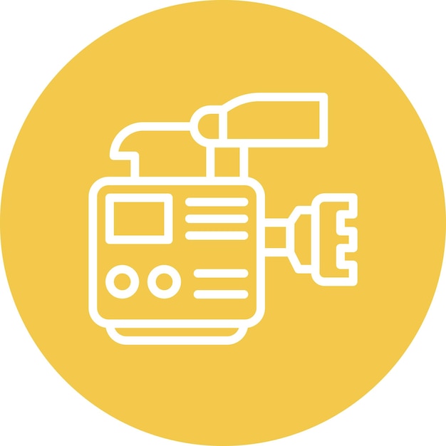 Ilustración del icono vectorial de la cámara de un conjunto de iconos de bodas