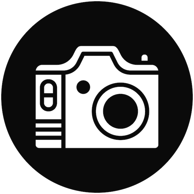 Ilustración del icono vectorial de la cámara del conjunto de iconos de cine