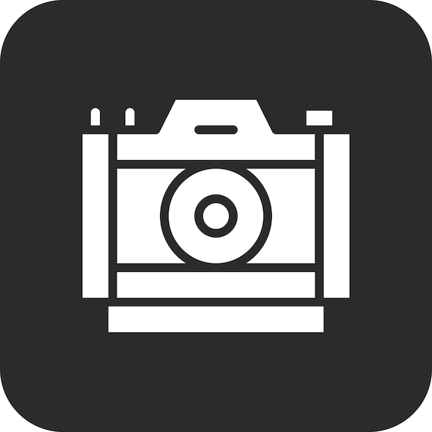Ilustración del icono vectorial de la cámara del conjunto de iconos de cumpleaños