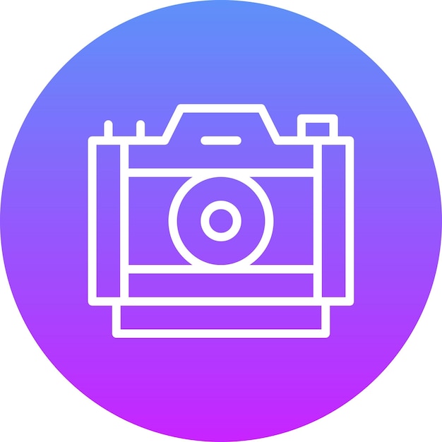 Ilustración del icono vectorial de la cámara del conjunto de iconos de cumpleaños