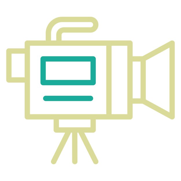 Ilustración del icono vectorial de la cámara del conjunto de iconos de entretenimiento