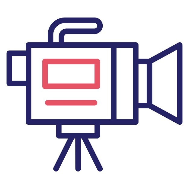 Ilustración del icono vectorial de la cámara del conjunto de iconos de entretenimiento