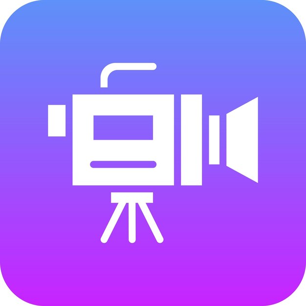 Ilustración del icono vectorial de la cámara del conjunto de iconos de entretenimiento