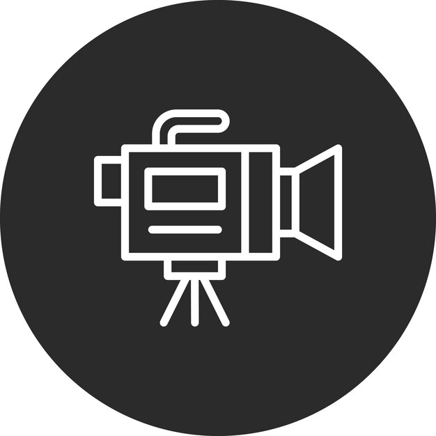 Ilustración del icono vectorial de la cámara del conjunto de iconos de entretenimiento