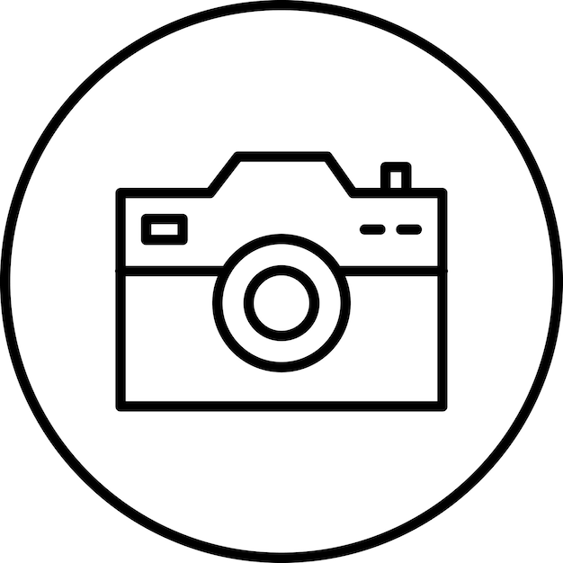 Ilustración del icono vectorial de la cámara del conjunto de iconos de entretenimiento