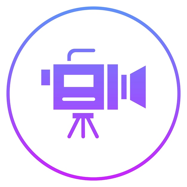 Ilustración del icono vectorial de la cámara del conjunto de iconos de entretenimiento