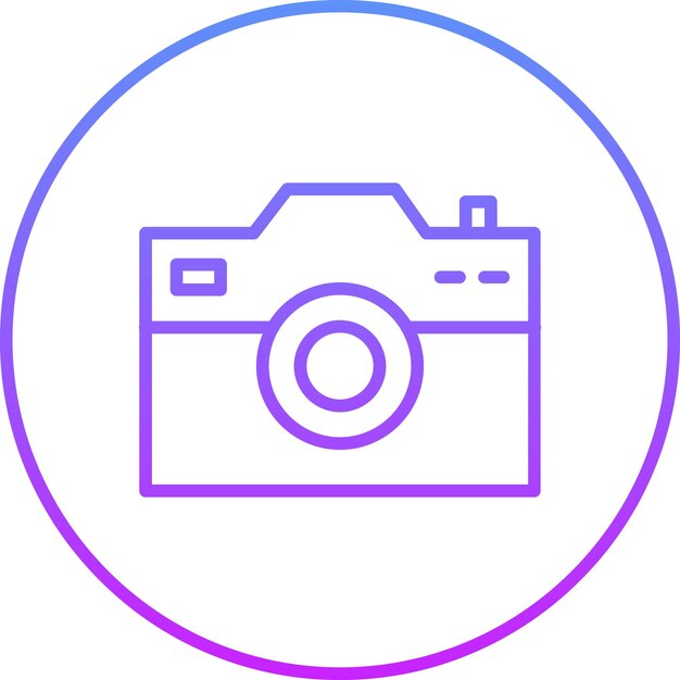 Ilustración del icono vectorial de la cámara del conjunto de iconos de entretenimiento