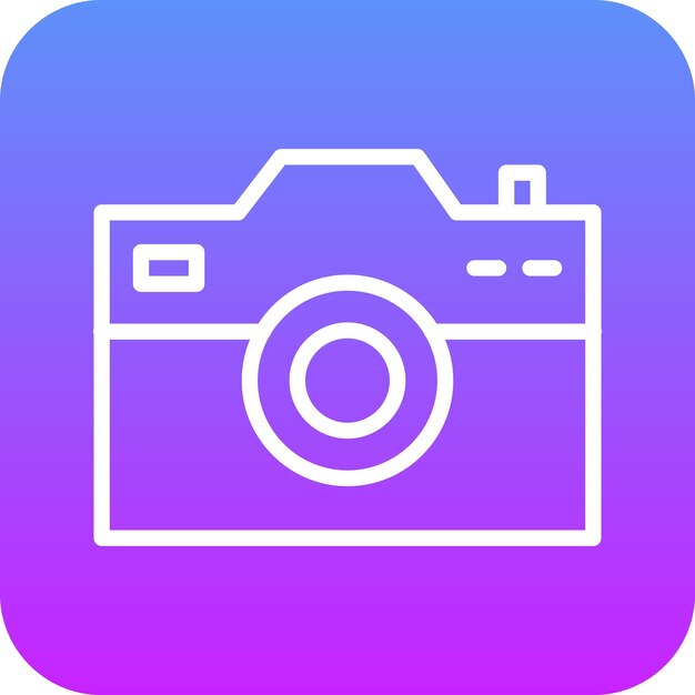Ilustración del icono vectorial de la cámara del conjunto de iconos de entretenimiento