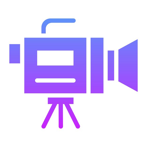 Ilustración del icono vectorial de la cámara del conjunto de iconos de entretenimiento