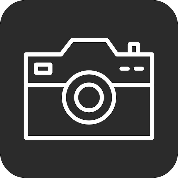 Ilustración del icono vectorial de la cámara del conjunto de iconos de entretenimiento