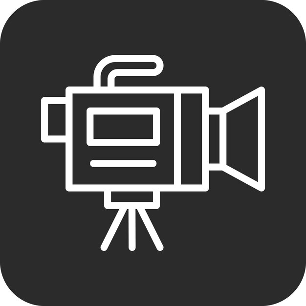 Ilustración del icono vectorial de la cámara del conjunto de iconos de entretenimiento