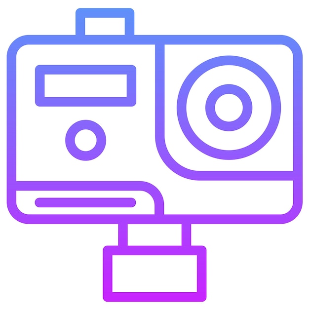 Ilustración del icono vectorial de la cámara del conjunto de iconos de fotografía