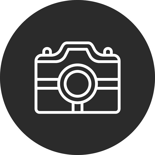 Ilustración del icono vectorial de la cámara del conjunto de iconos de fotografía