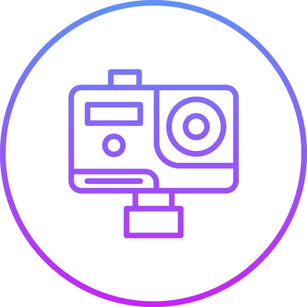 Ilustración del icono vectorial de la cámara del conjunto de iconos de fotografía