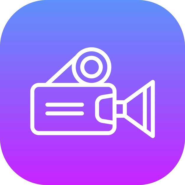 Ilustración del icono vectorial de la cámara del conjunto de iconos de fotografía
