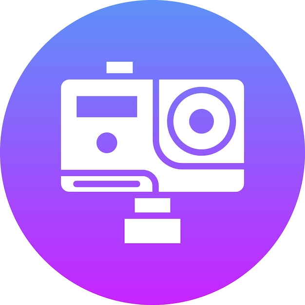 Ilustración del icono vectorial de la cámara del conjunto de iconos de fotografía