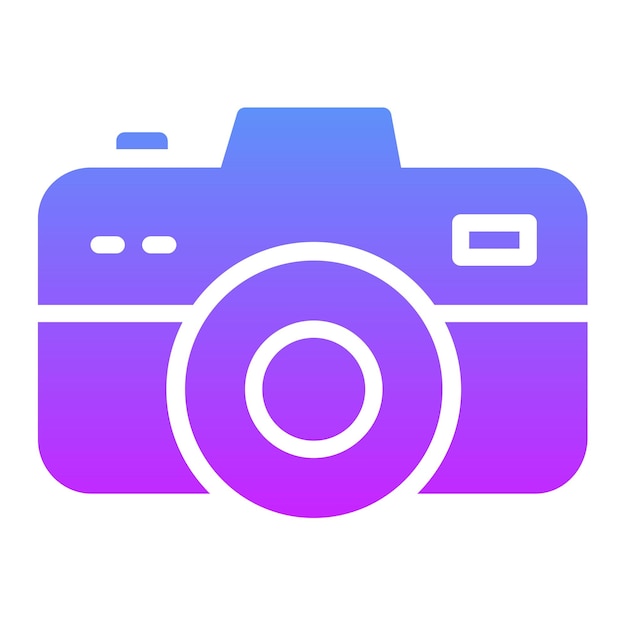 Ilustración del icono vectorial de la cámara del conjunto de iconos de verano