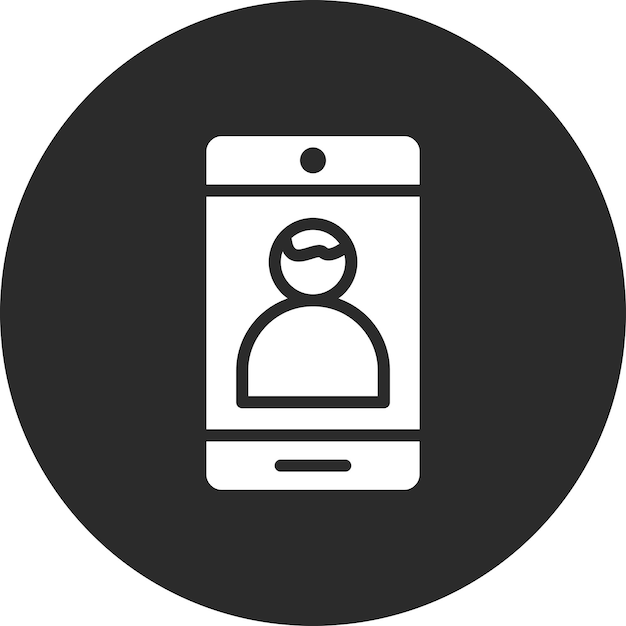 Ilustración del icono vectorial de la cámara delantera del conjunto de iconos de fotografía