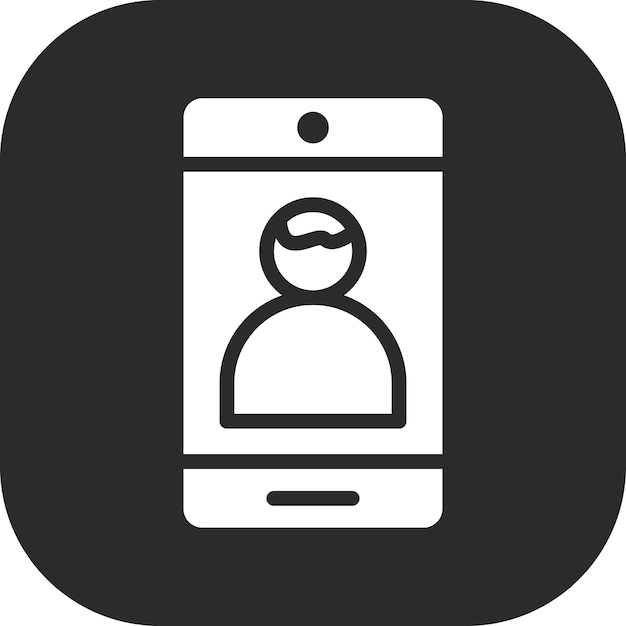 Ilustración del icono vectorial de la cámara delantera del conjunto de iconos de fotografía