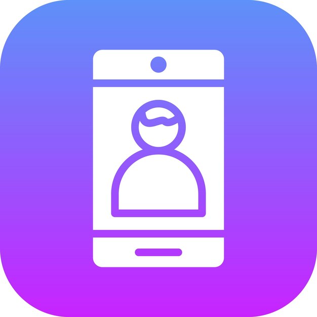 Ilustración del icono vectorial de la cámara delantera del conjunto de iconos de fotografía