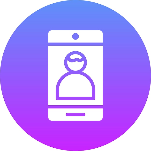 Ilustración del icono vectorial de la cámara delantera del conjunto de iconos de fotografía